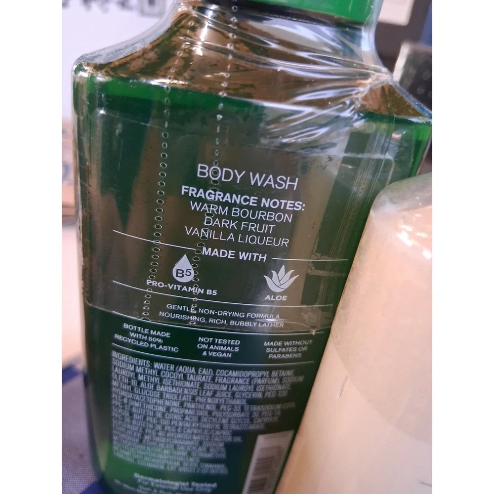 Bath‎ & Body Works Womens Cozy Vanilla Bourbon Seasonal Holiday Fall 2pcs Bundle